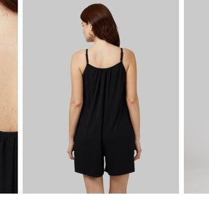 32 Degrees Women's Black Sleeveless Pajama Romper